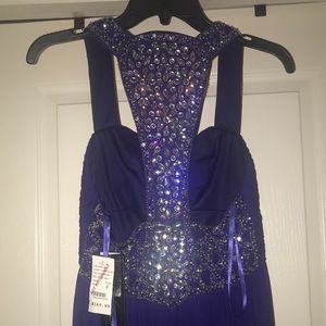 NWT Betsy Allen formal gown SZ 2 midnight blue